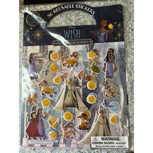 Disney Wish 50 Reusable Puffy Stickers 2 Packs